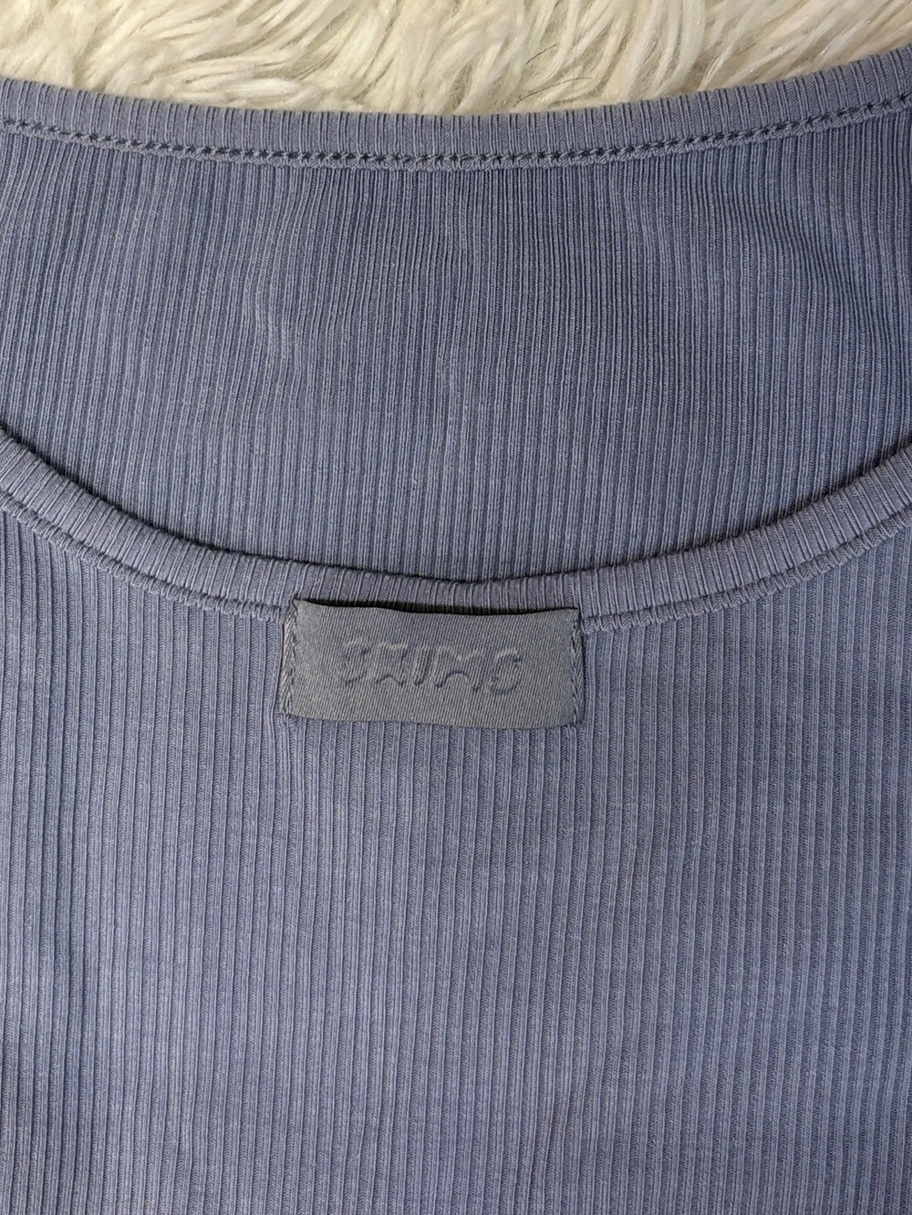 Skims Soft Lounge Long Slip Dress in Slate Blue - Picture 4 of 5